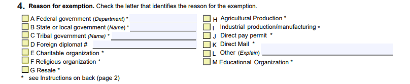 How to Fill Out the Streamlined Sales Tax Certificate of Exemption: A Complete Guide Step 4: Reason for Exemption