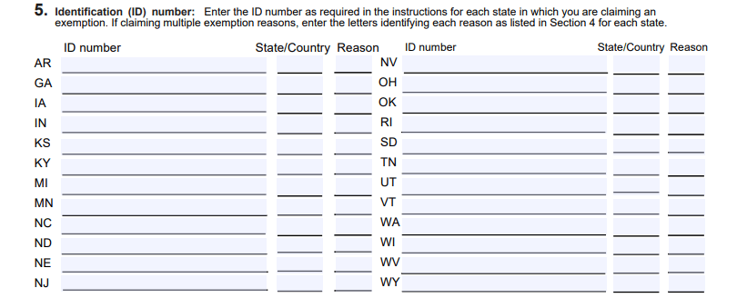 How to Fill Out the Streamlined Sales Tax Certificate of Exemption: A Complete Guide Step 5: Identification (ID) Number